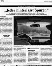 Jeder hinterlässt Spuren, RP-Artikel (2007)